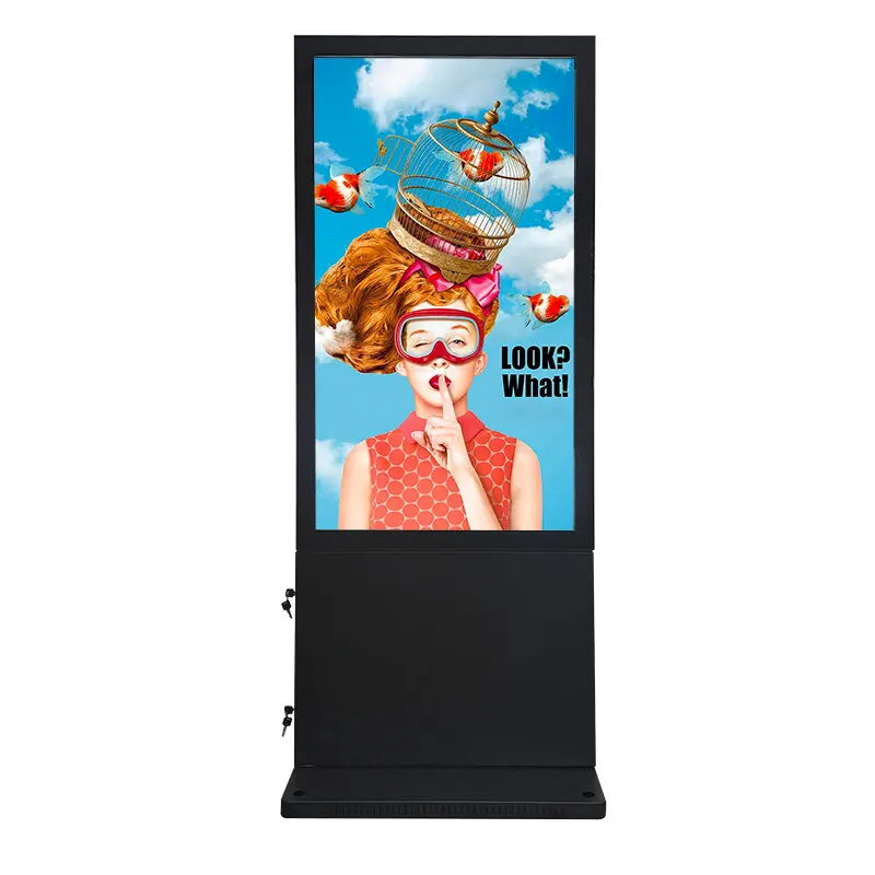 Double-sided hanging digital signage display range
