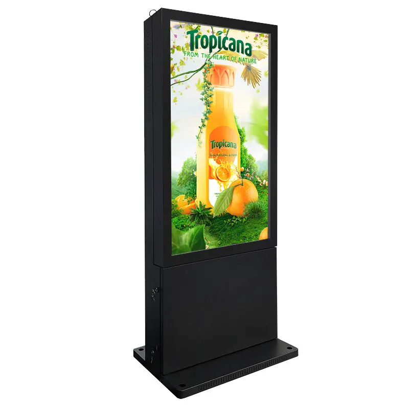 Double-sided digital signage display side profile