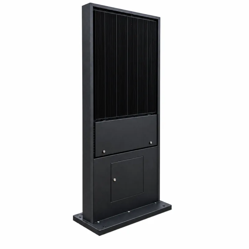 Aluminum-body outdoor advertising player rear structure with heat-dissipation fins