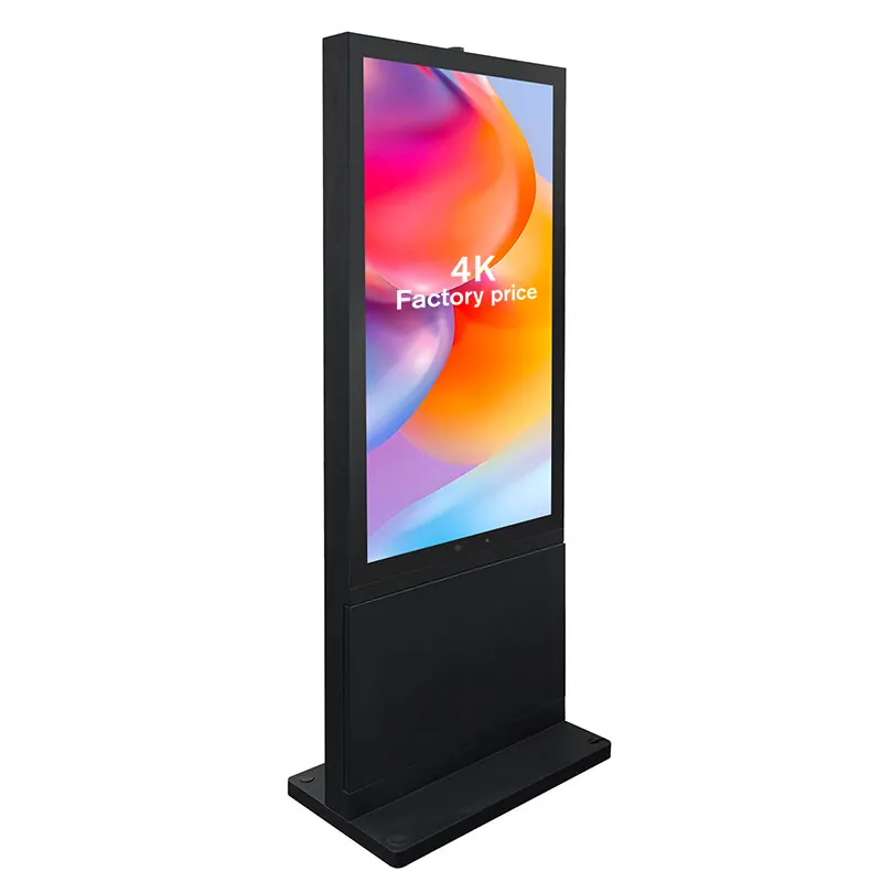 Aluminum-body outdoor advertising player front view