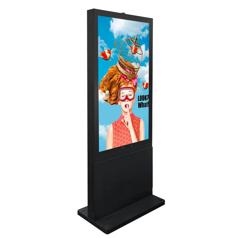 Aluminum-body outdoor advertising player screen view
