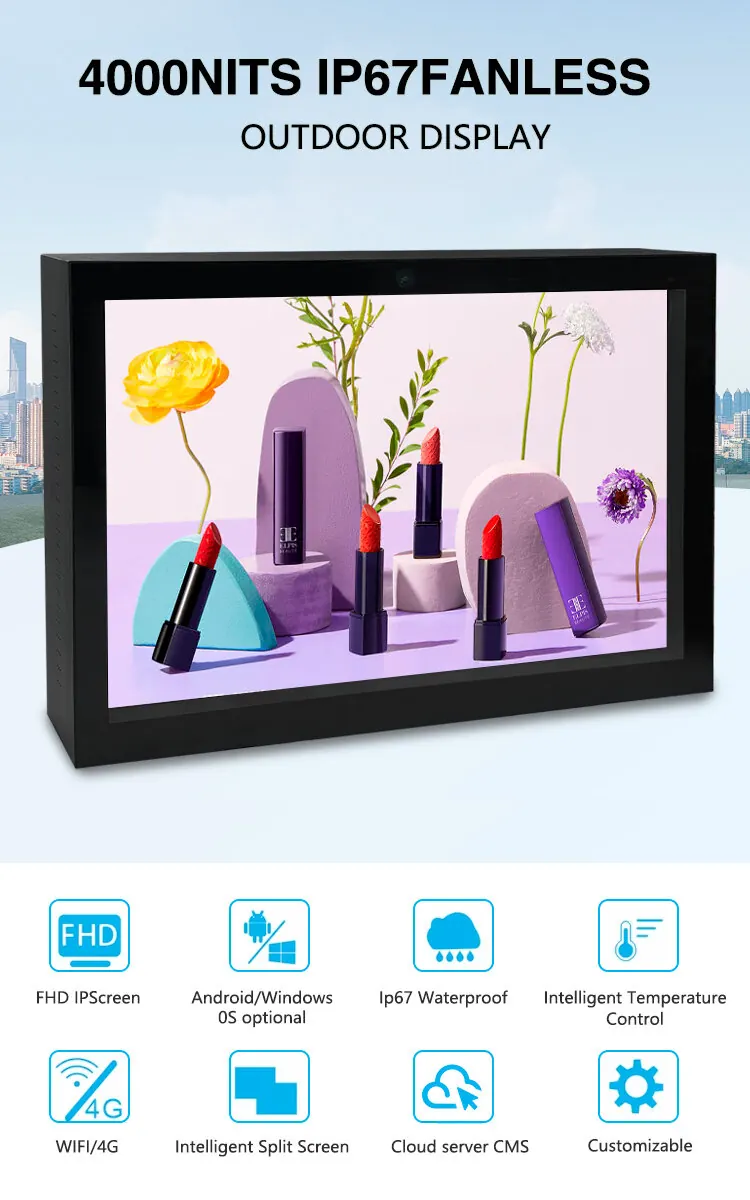 Outdoor wall mounted display detail sheet 1