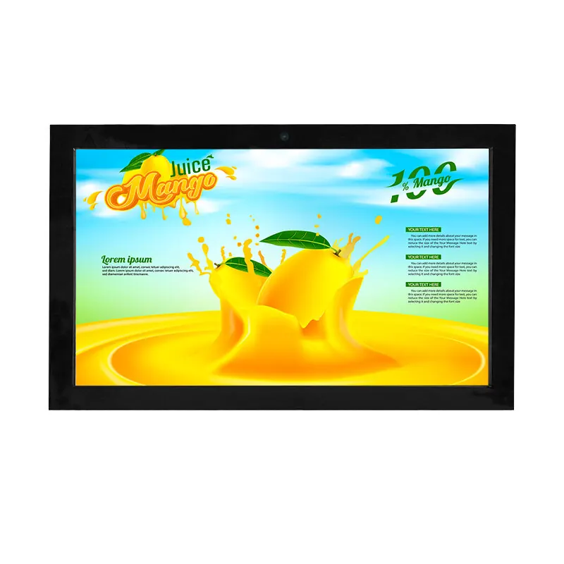 Outdoor wall mounted display in a project scene